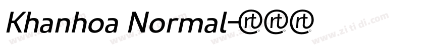 Khanhoa Normal字体转换 Khanhoa Normal字体转换